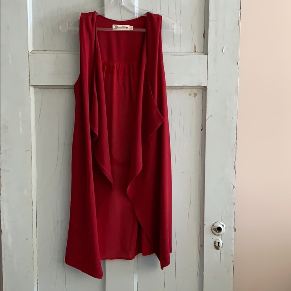 Garnet vest-style, cardigan - tunic length